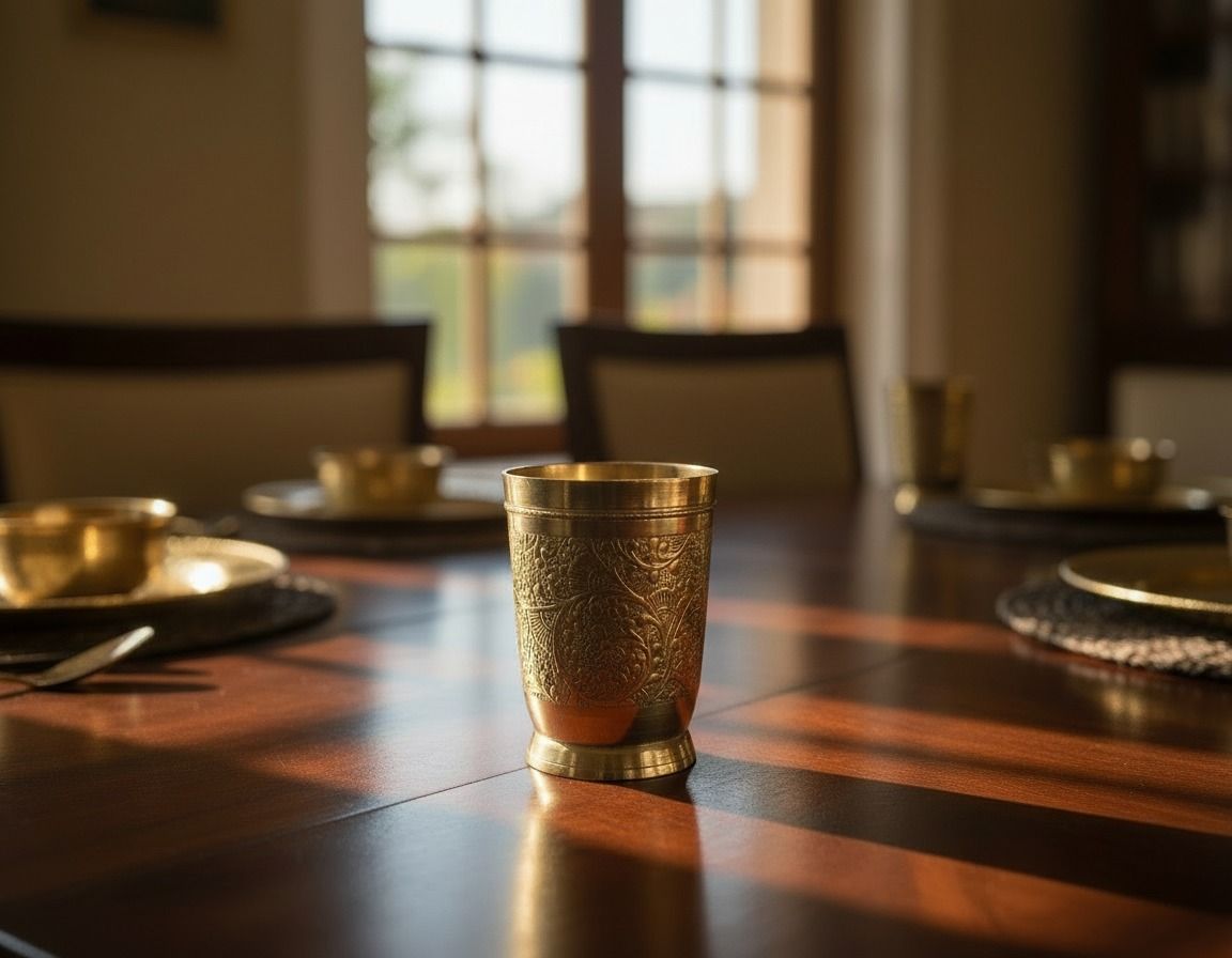 Engraved Brass Water Tumbler (4inches)