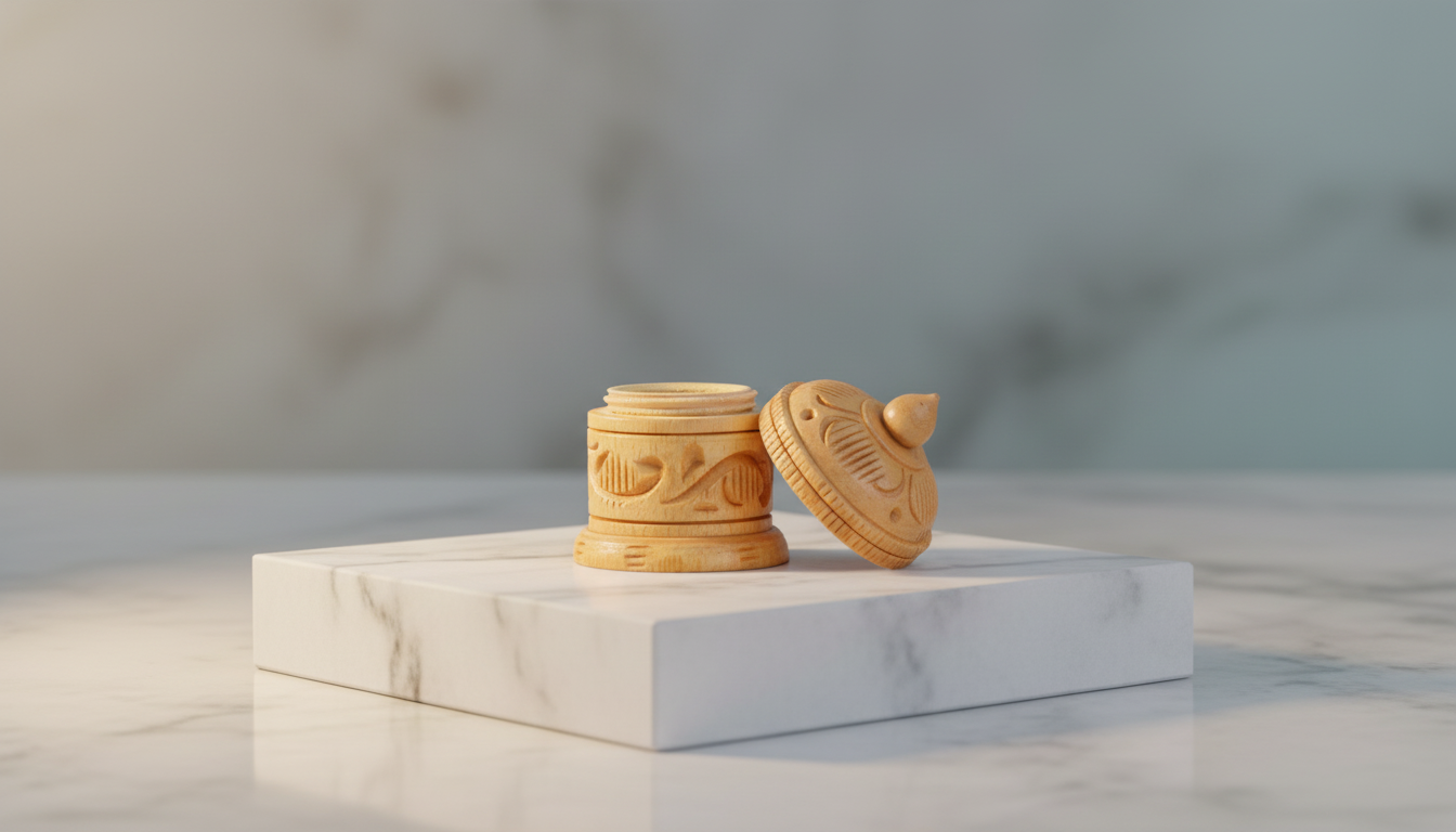  Handcrafted Wooden Sindoor Dibbi 5