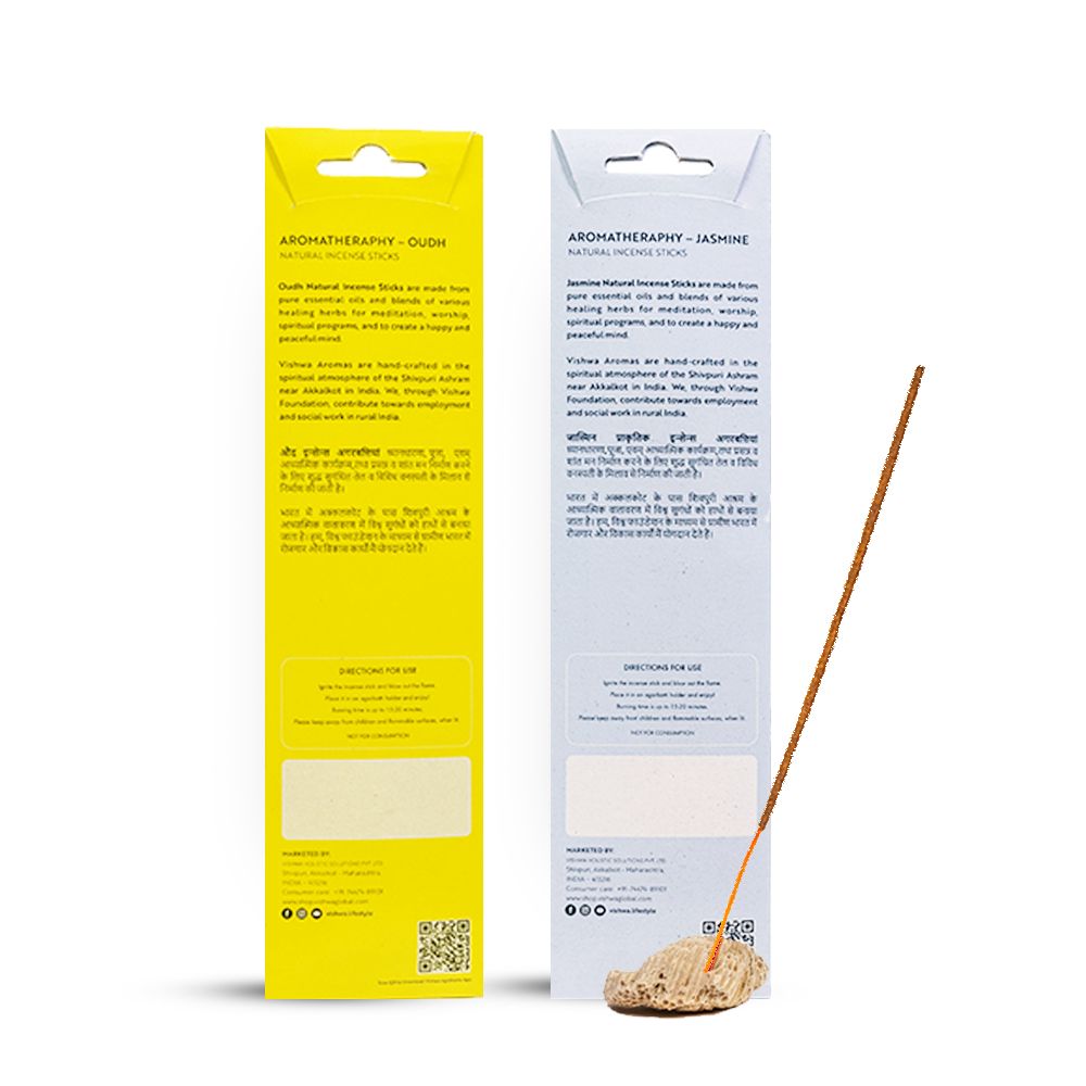 Premium Incense Sticks Bundle - Natural - (Oudh + Jasmine ) 4