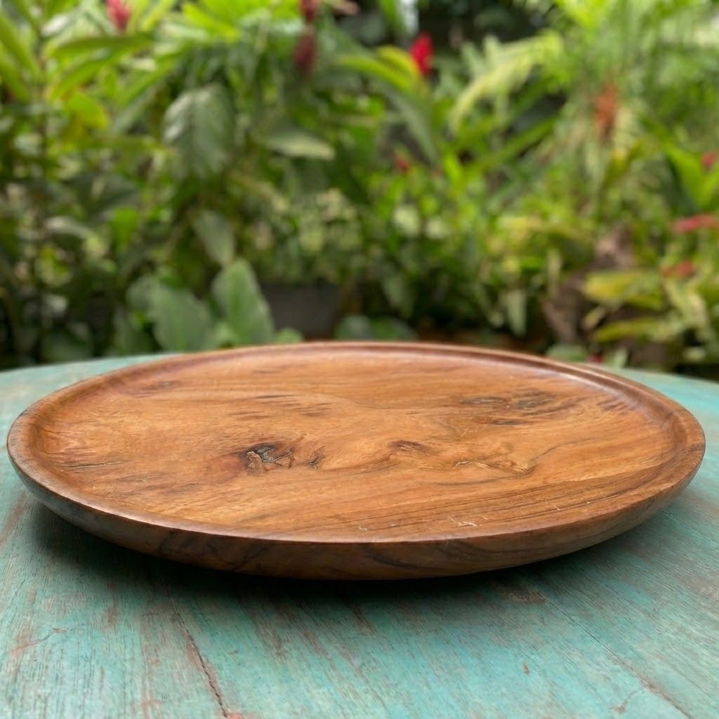 Handcrafted Wooden Round Platter 3