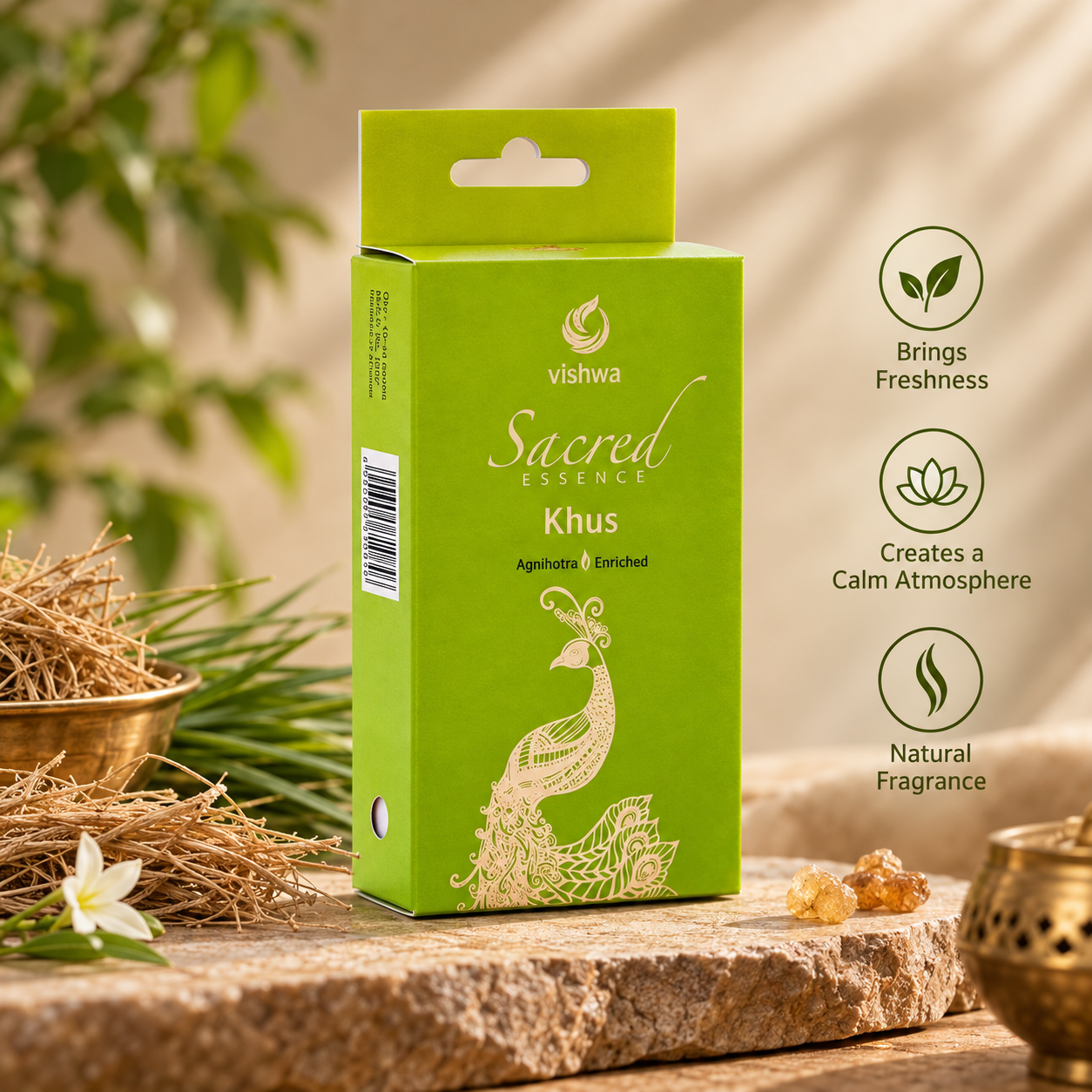 Sacred Essence Khus Incense Cones 3