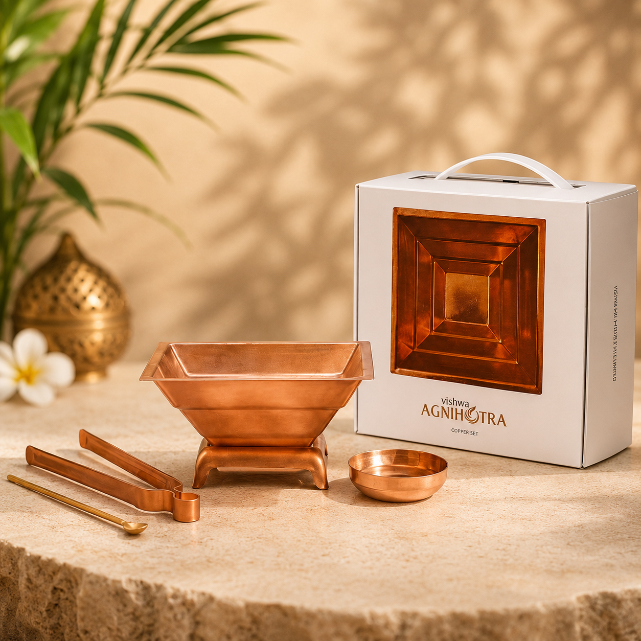 Vishwa Activated Agnihotra Yantra Copper Set
