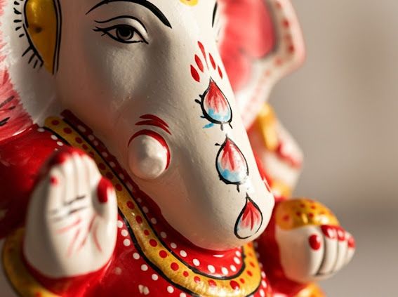 Hand Painted Lord Ganesha Idol 4