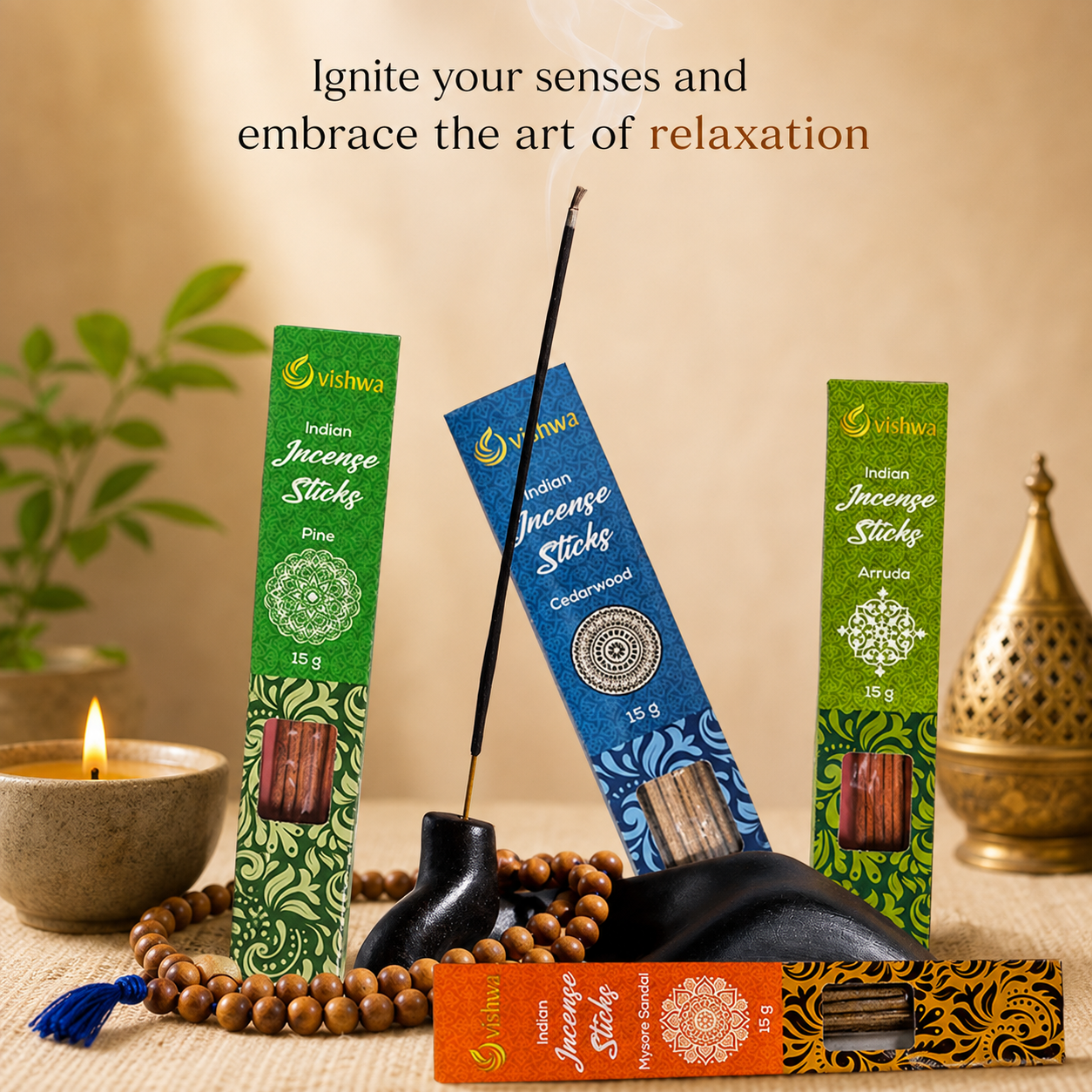 Incense Sticks Bundle - Forest - ( Cedarwood + Sandalwood + Pine + Arruda ) 3