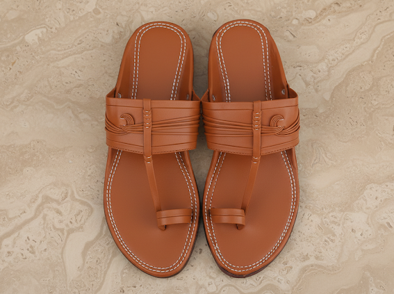 Classic Tan Kolhapuri Chappals