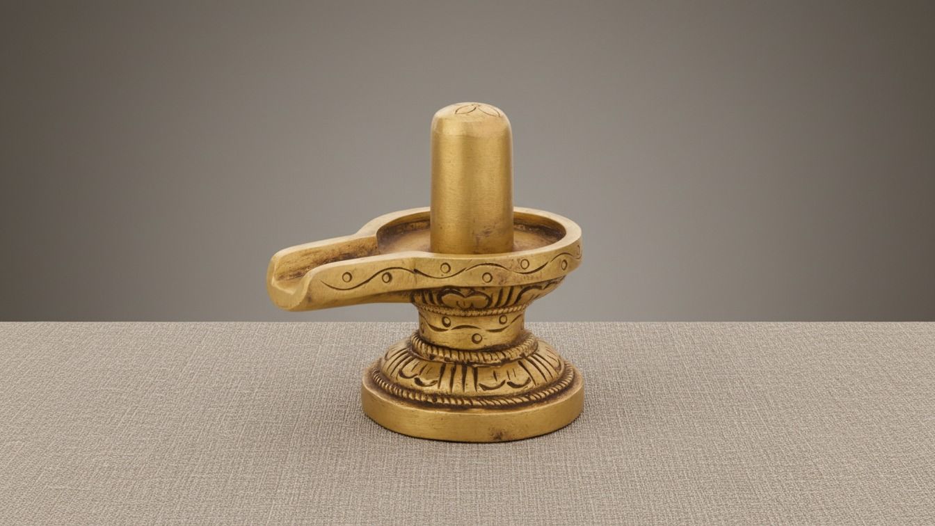 Brass Shivling ( mid size )