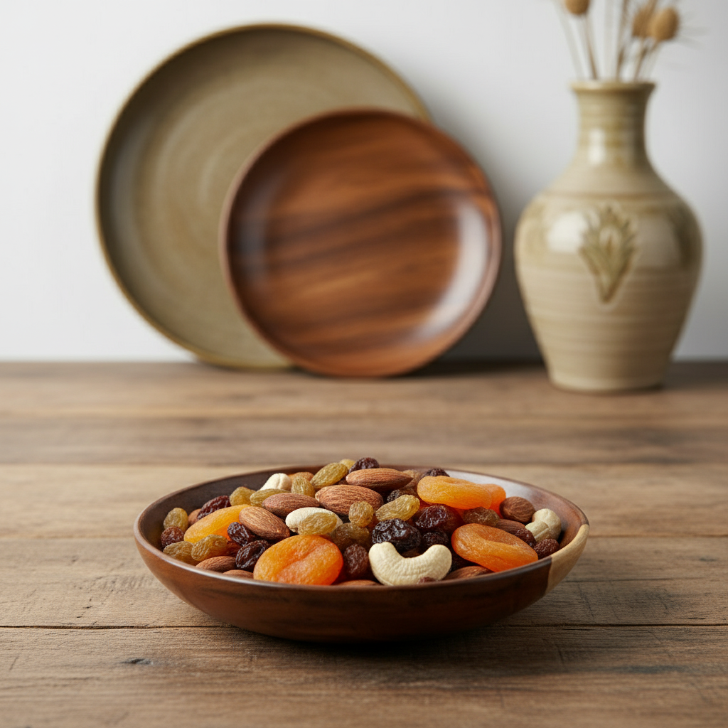 Handcrafted Wooden Serving Bowl 5