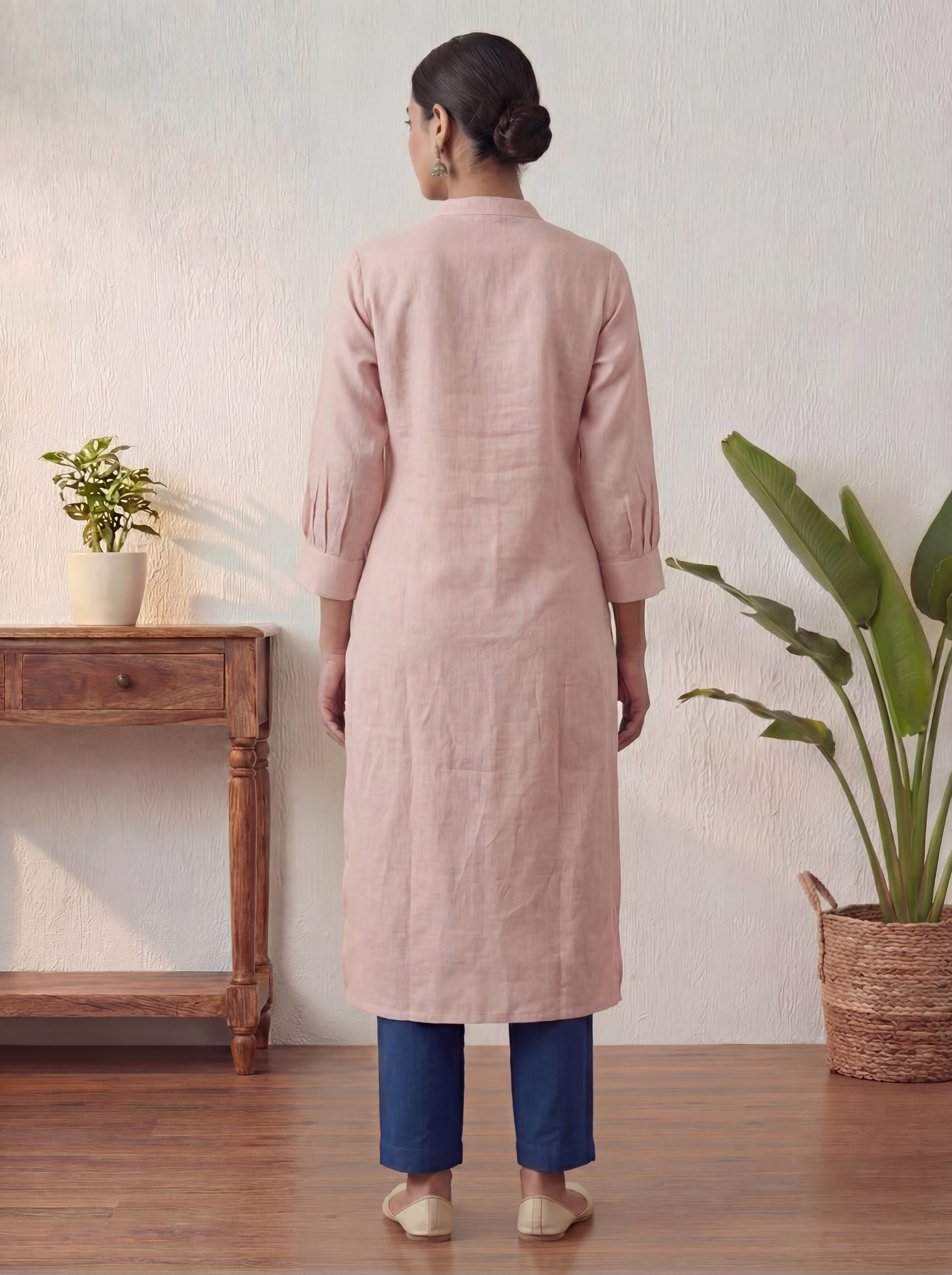 Dusty Rose - Women's Long Kurta  2
