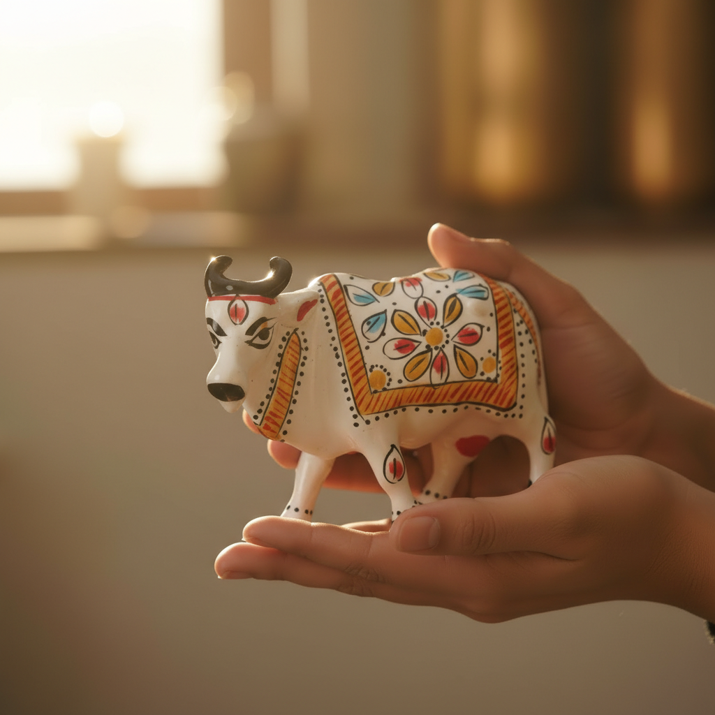 Hand Painted Decorative Cow  2