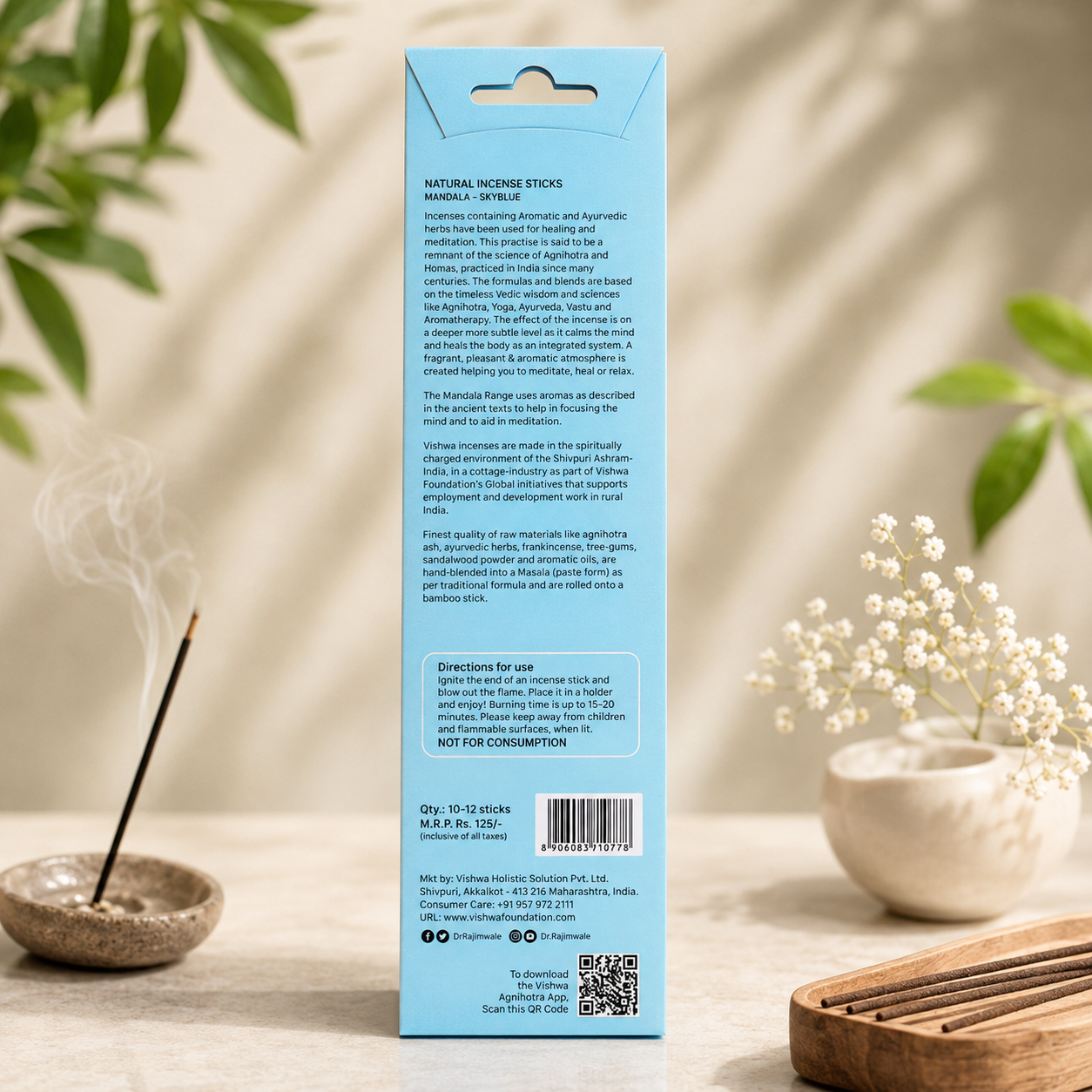 Mandala Incense Sticks - Sky Blue 2