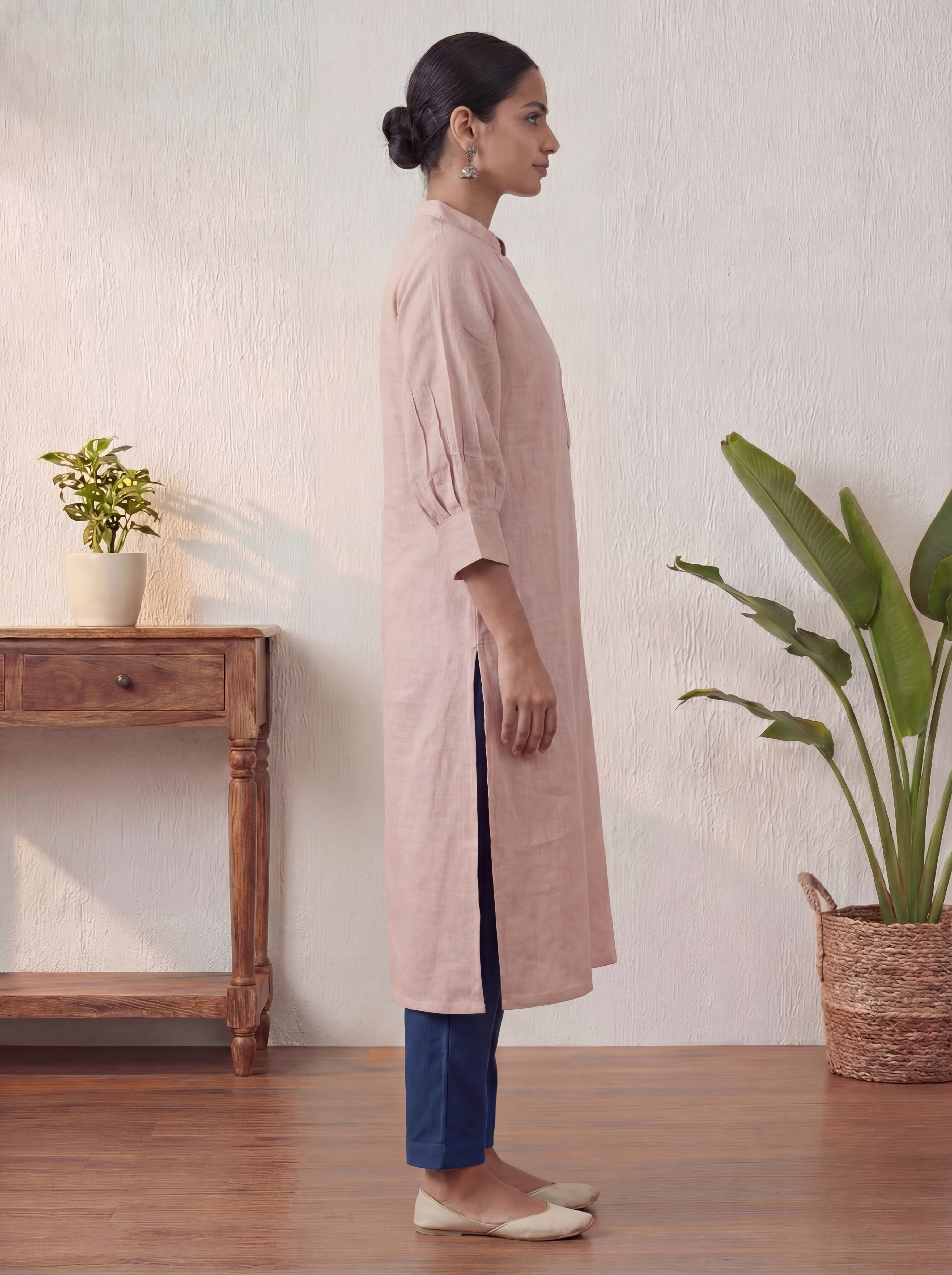 Dusty Rose - Women's Long Kurta  4