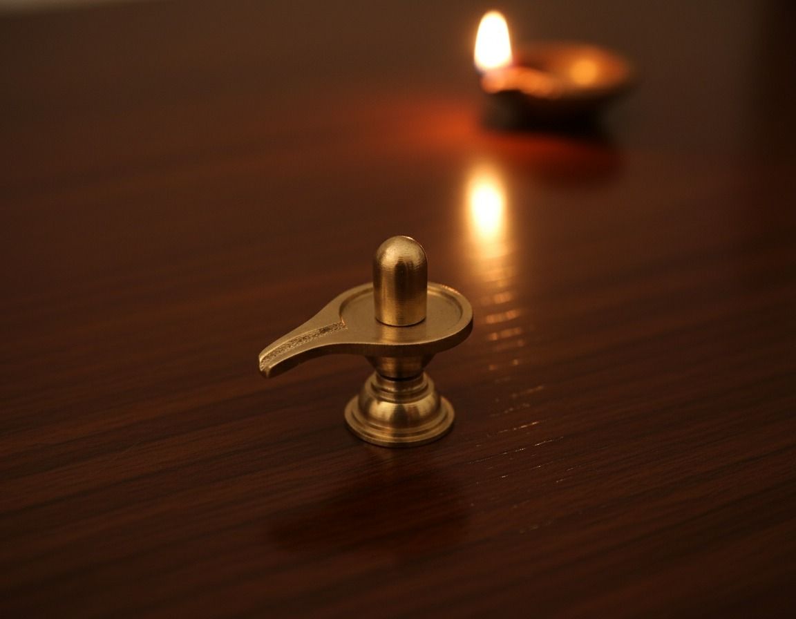 The Serene Brass Shivling (small)  2