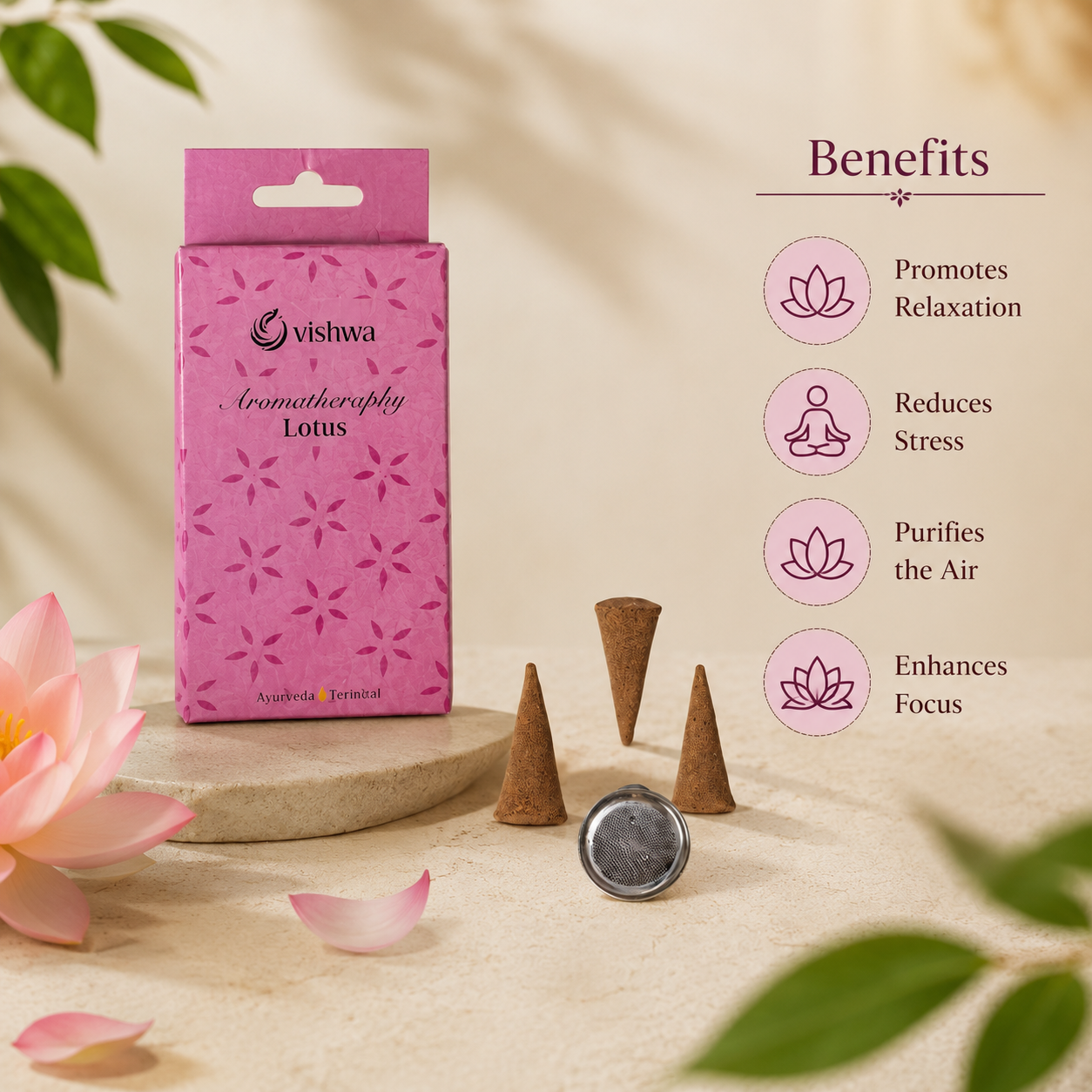 Aromatherapy Incense Cones - Lotus 3