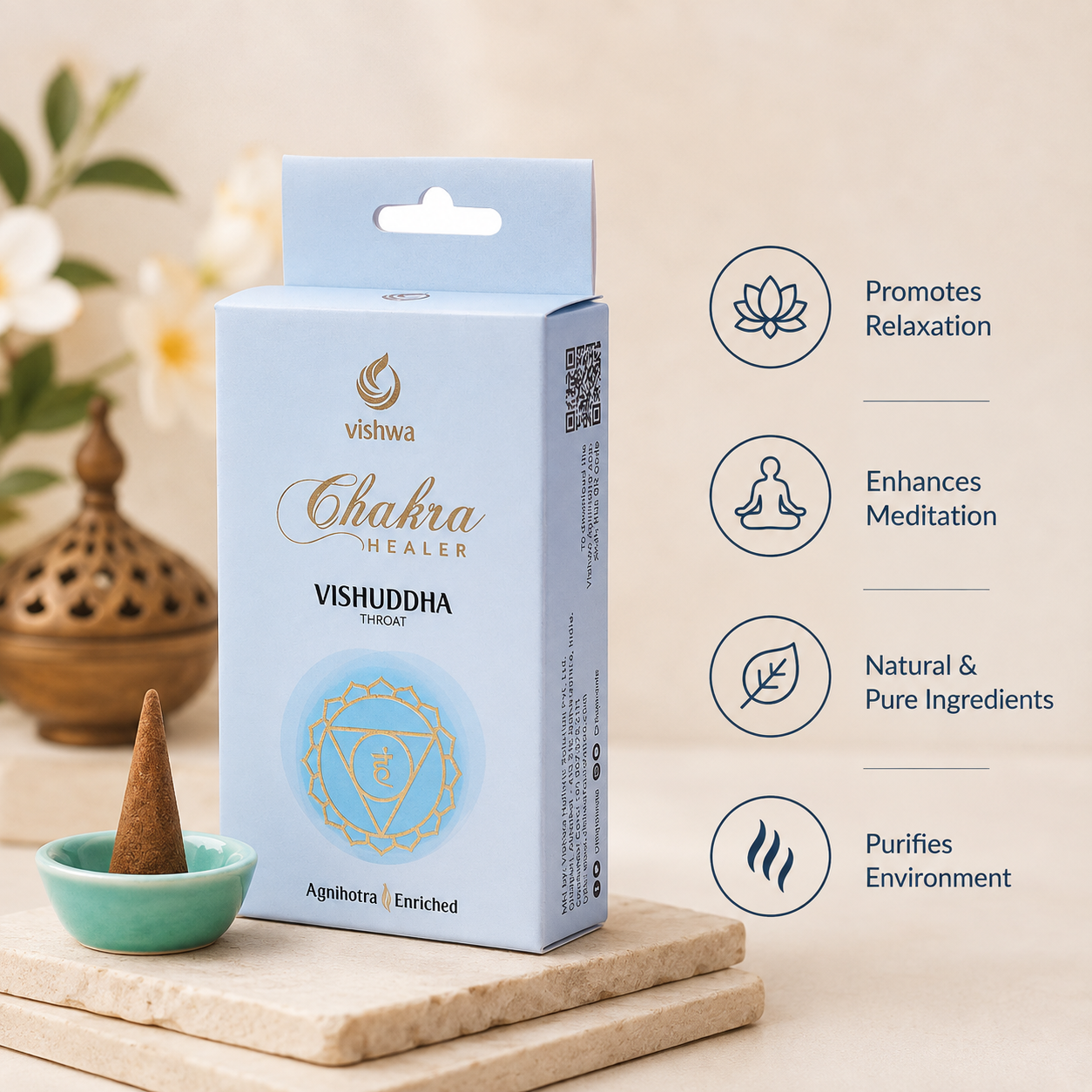 Chakra Healer Incense Cones - Vishuddha 4