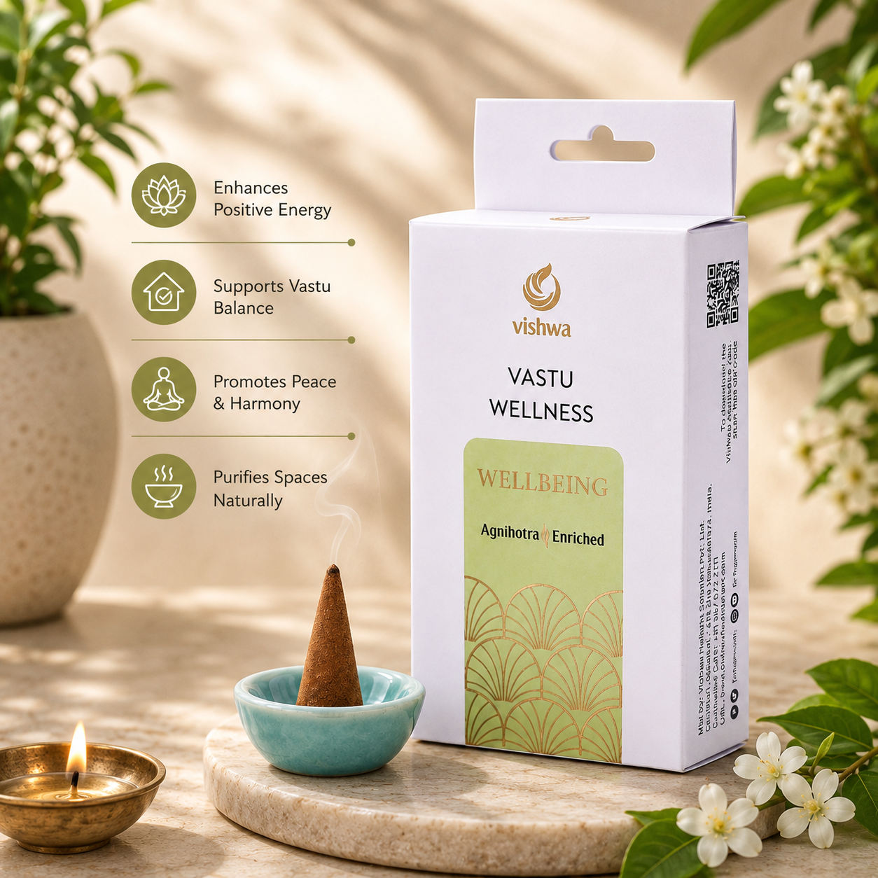 Vastu Wellness Incense Cones - Wellbeing  3