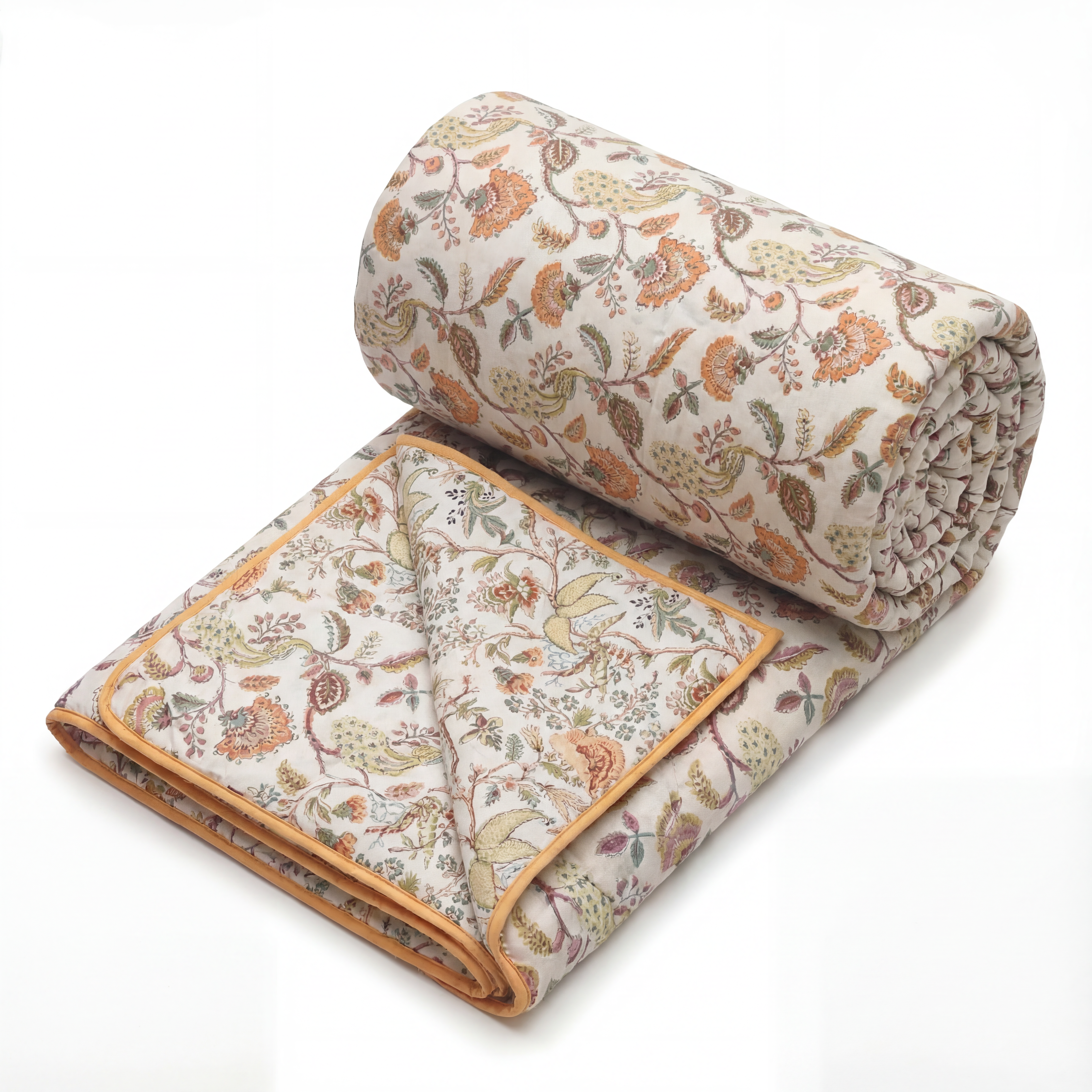 Vintage Floral Handcrafted Dohar (Single) 2