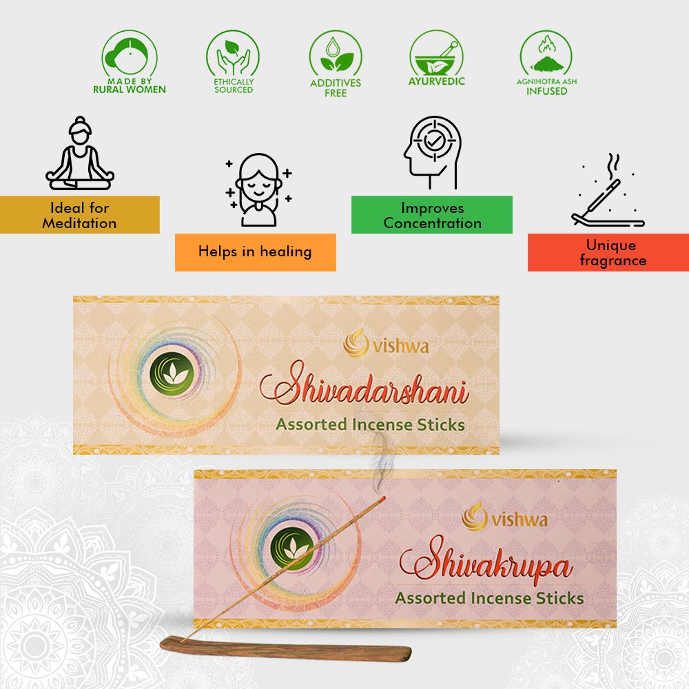 Assorted Incense Sticks Bundle - Shivadarshani + Shivakrupa 2