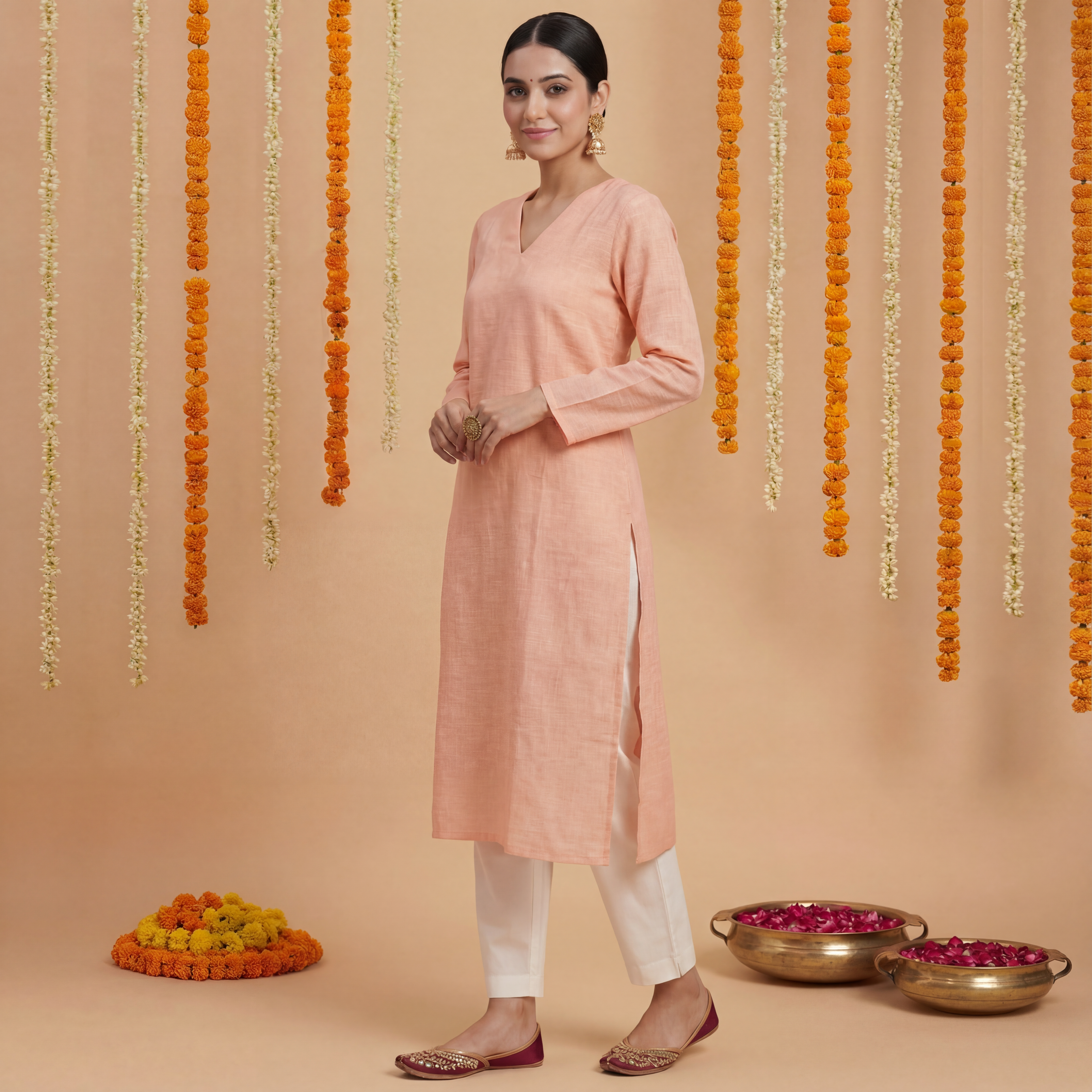 Lilac Rose -  Women's Long Kurta