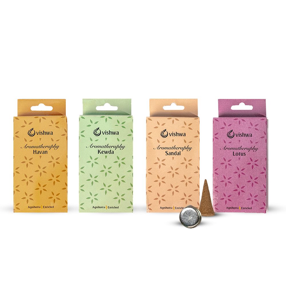 Precious Incense Cone Bundle - ( Lotus + Havan + Sandal + Kewda )