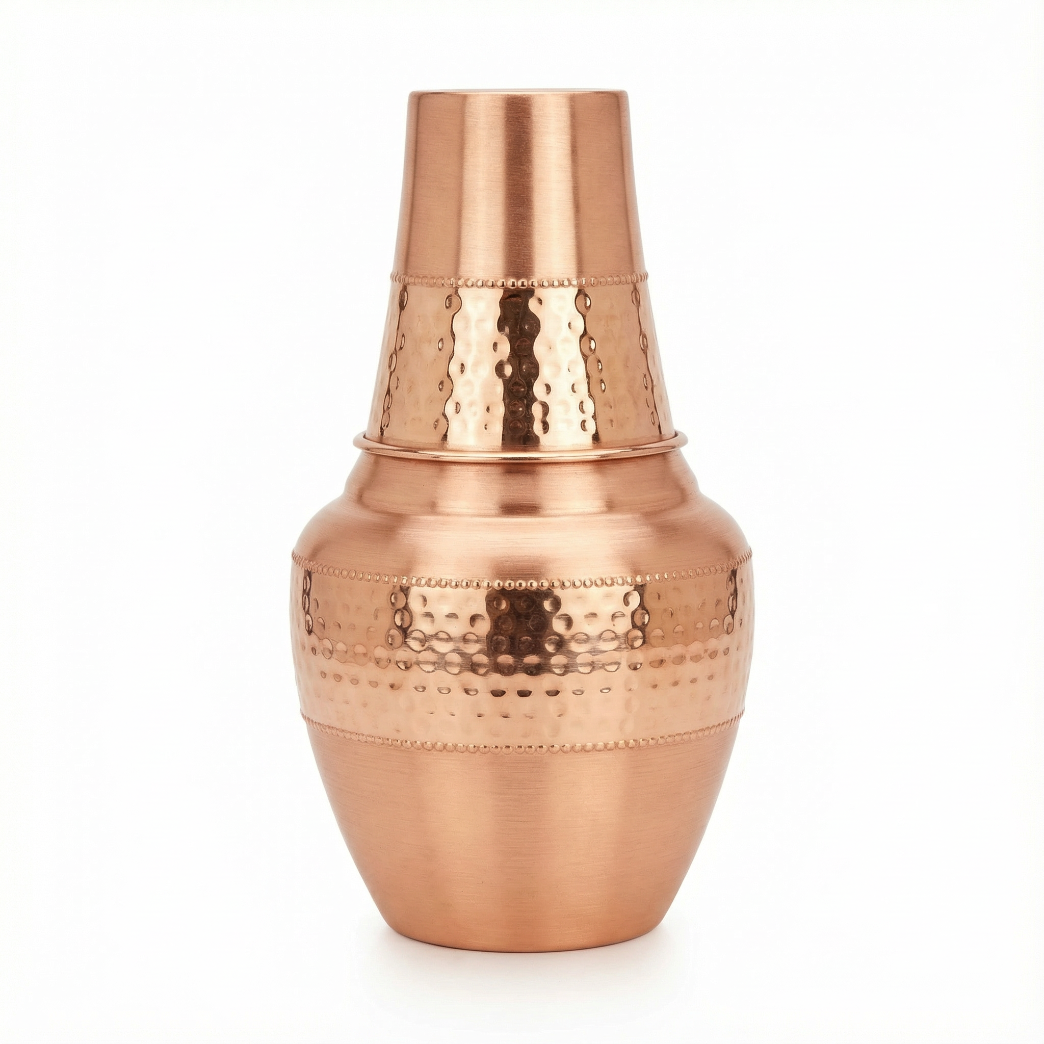 Copper Jug with Inbuilt Copper Glass 3