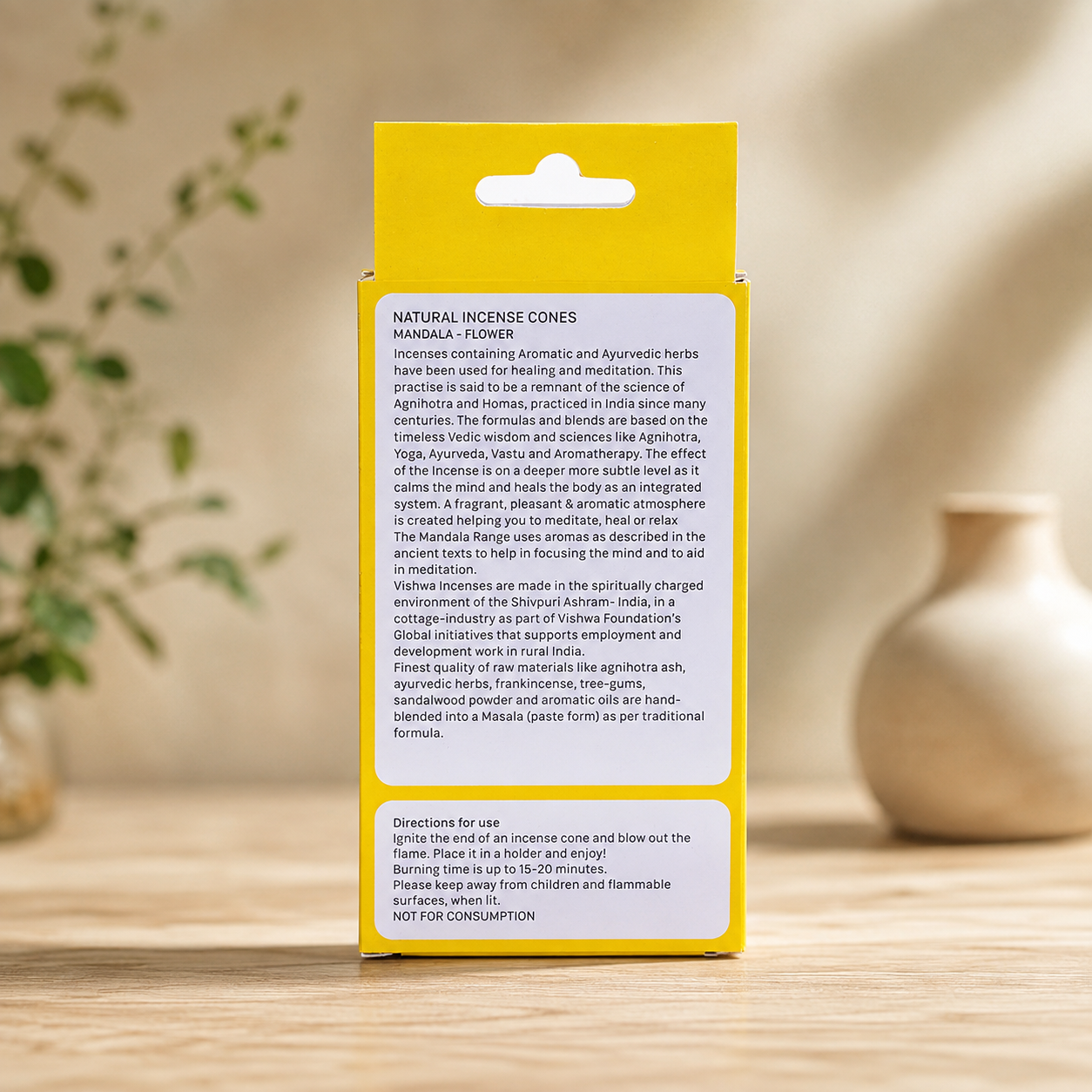 Mandala Incense Cones- Yellow 2