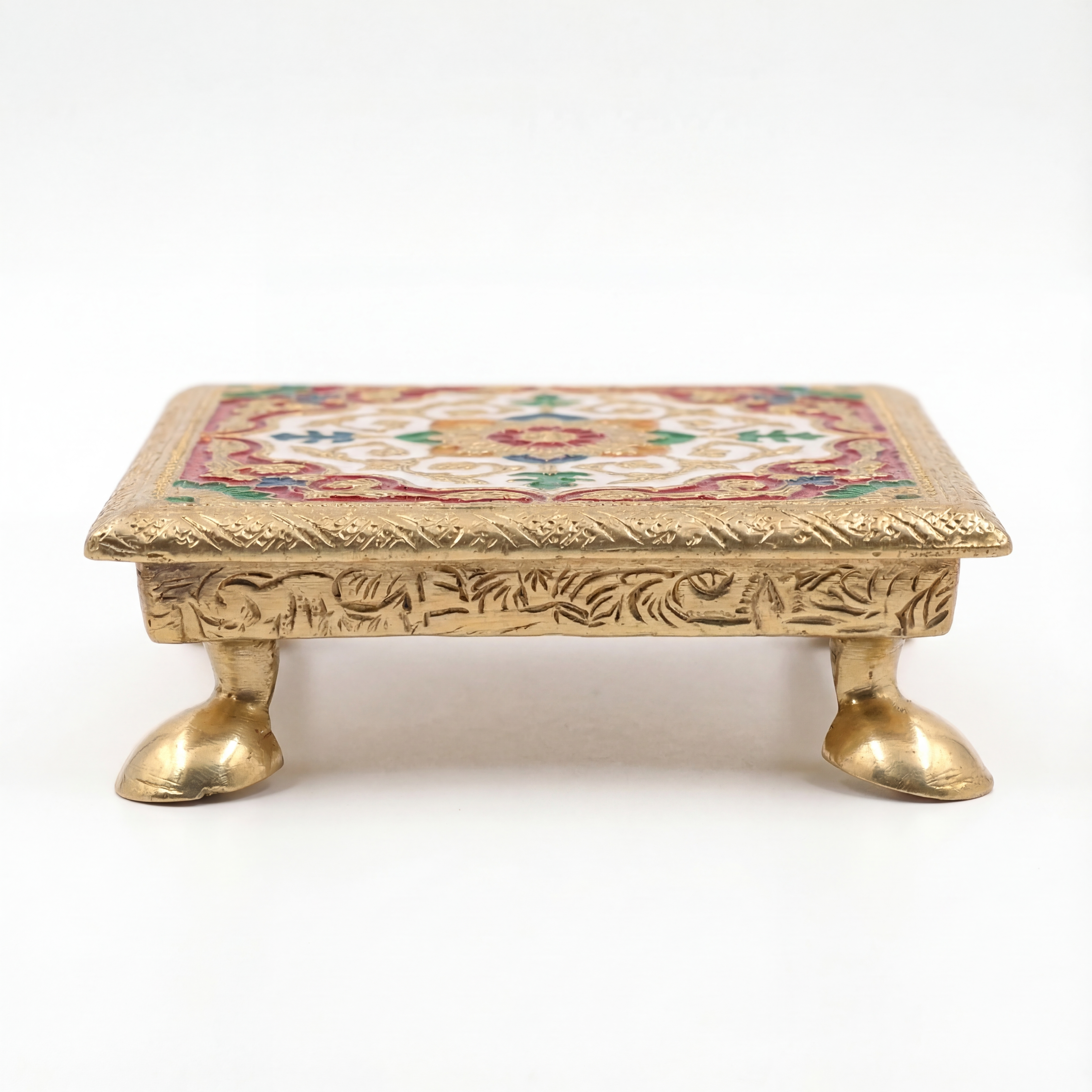 Vishwa Devarchana Meenakari Chowki (8*8) 4