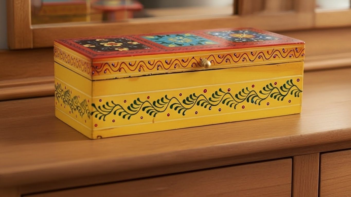 Royal Rangoli Wooden Jewellery Box 4