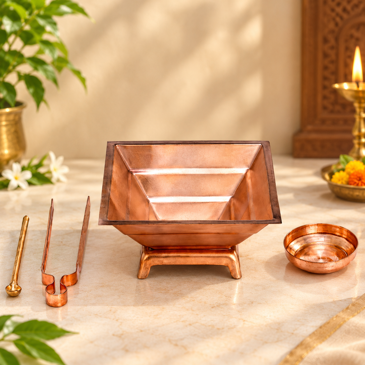 Vishwa Activated Agnihotra Yantra Copper Set 4