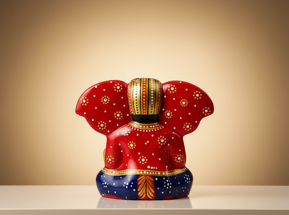 Hand Painted Lord Ganesha Idol 3