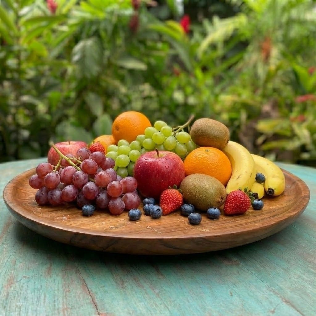 Handcrafted Wooden Round Platter 2