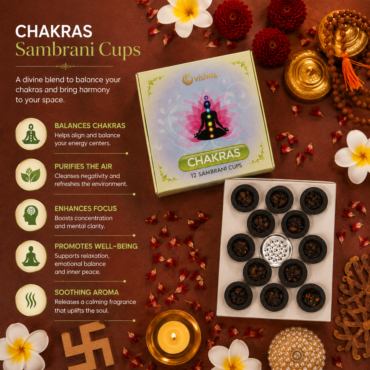 Sambrani Havan Cups- 7 Chakras 6