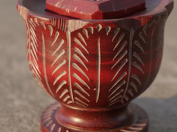 Handcrafted Lotus Shaped Stone Candle And Incense Stick Holder 5