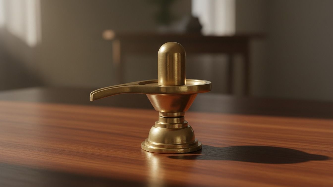 The Serene Brass Shivling (small)