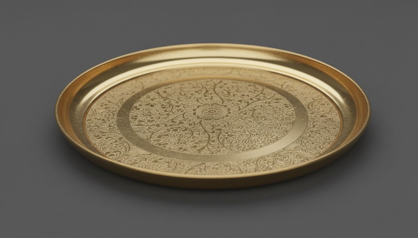 Traditional Brass Food & Pooja Plate 3