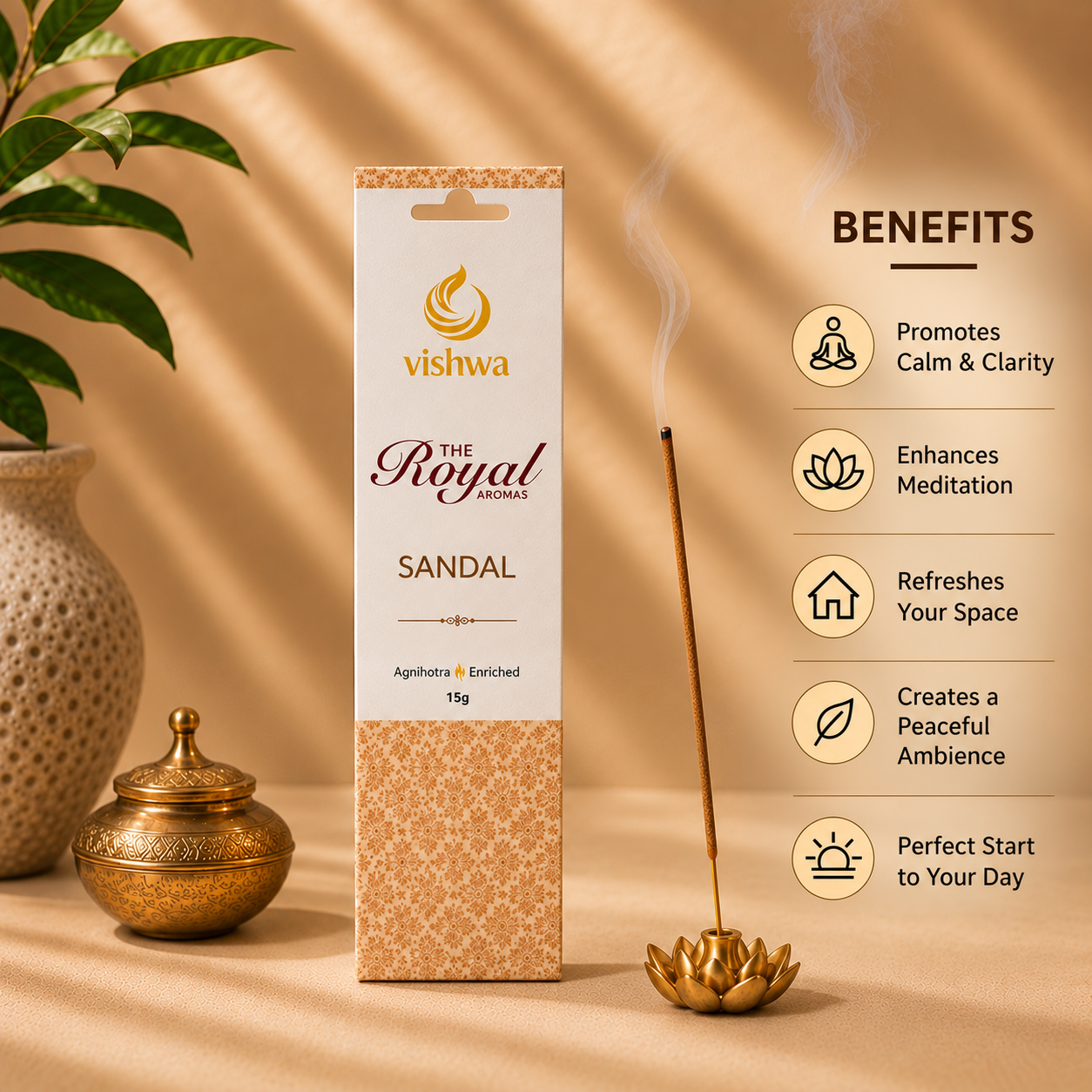 Royal Aromas Incense Sticks - Sandal 3