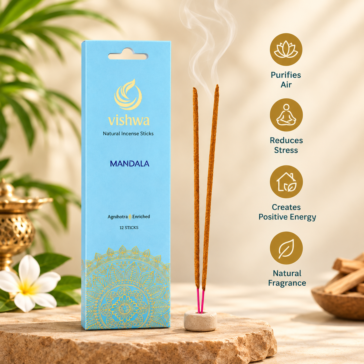 Mandala Incense Sticks - Sky Blue 3