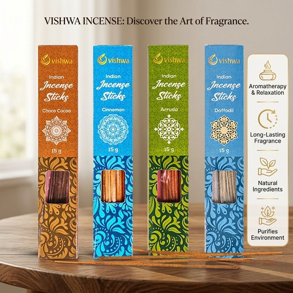 Incense Sticks Bundle - Exotic - ( Choco Cocoa + Cinnamon + Daffodil + Arruda ) 3