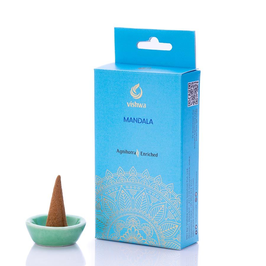 Mandala Incense Cones - Sky Blue