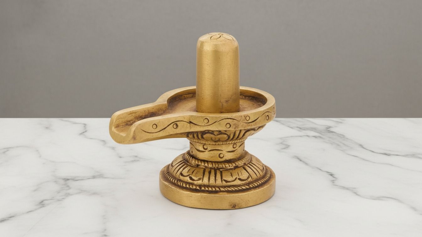 Brass Shivling ( mid size ) 6