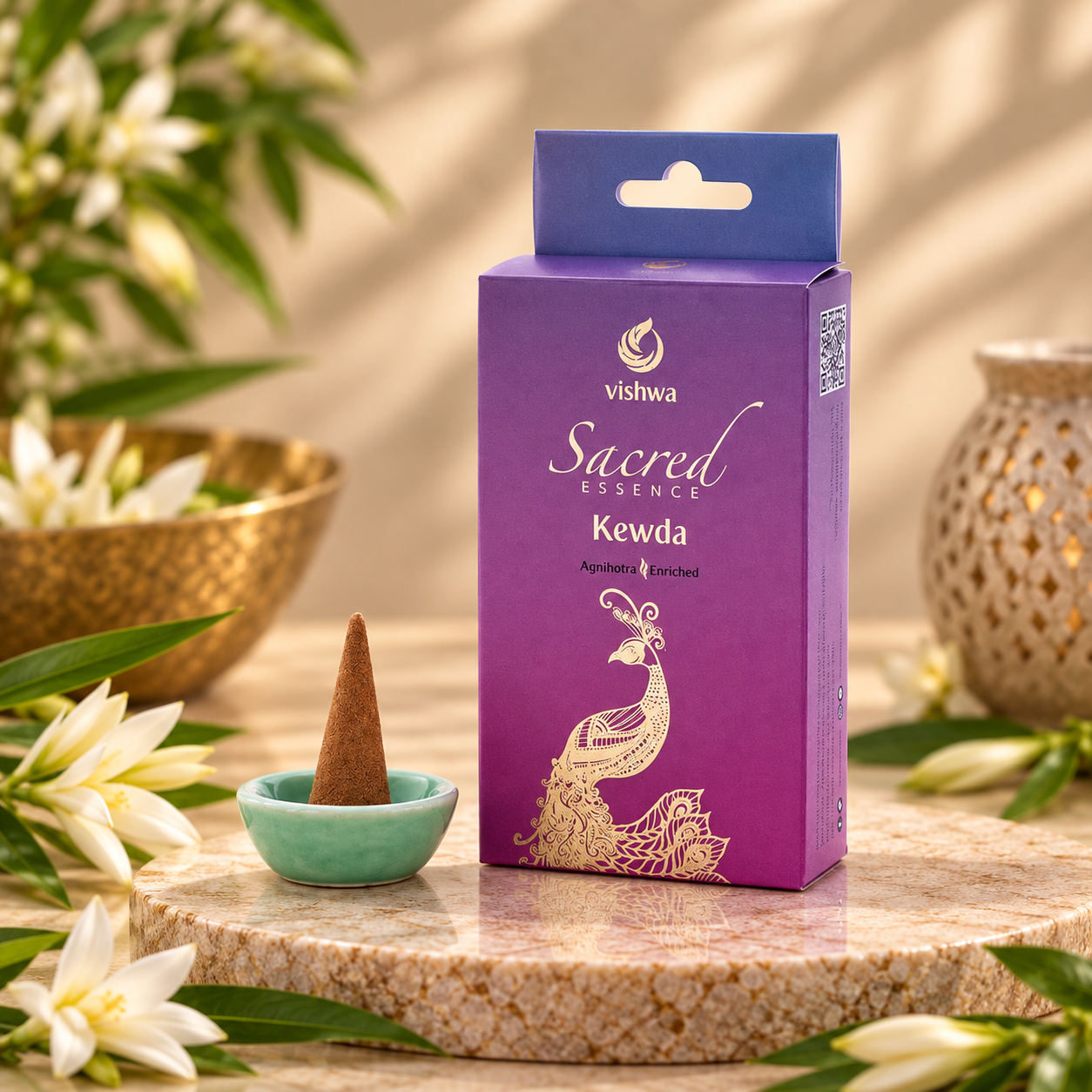Sacred Essence Kewda Incense Cones
