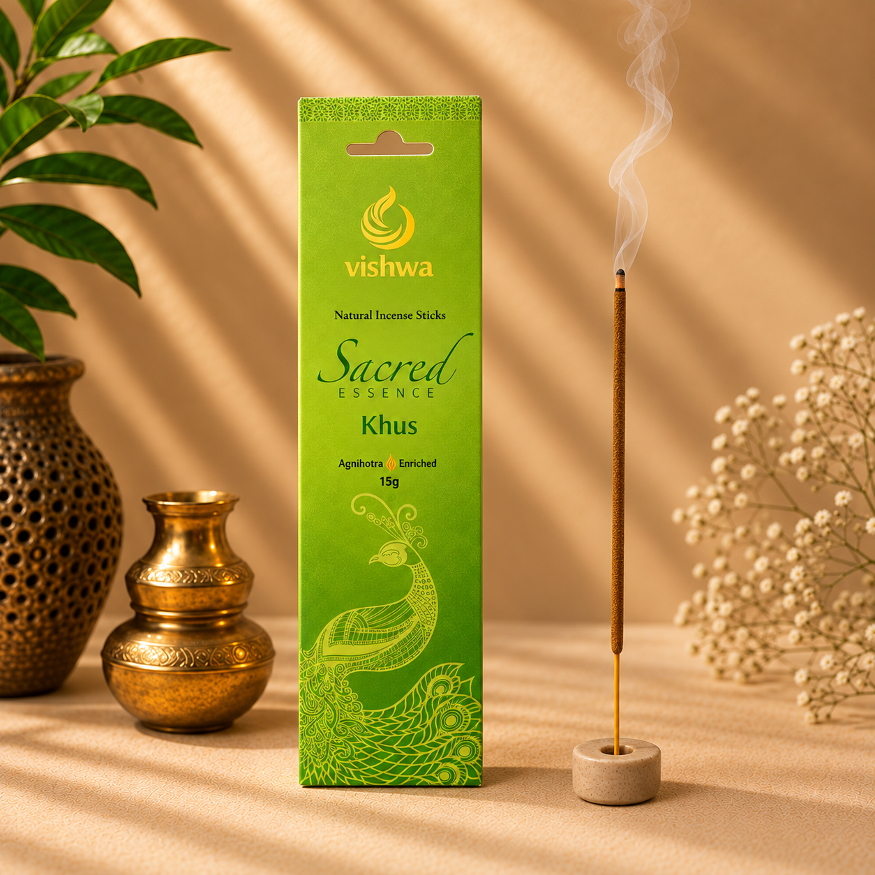 Sacred Essence Incense Sticks - Khus
