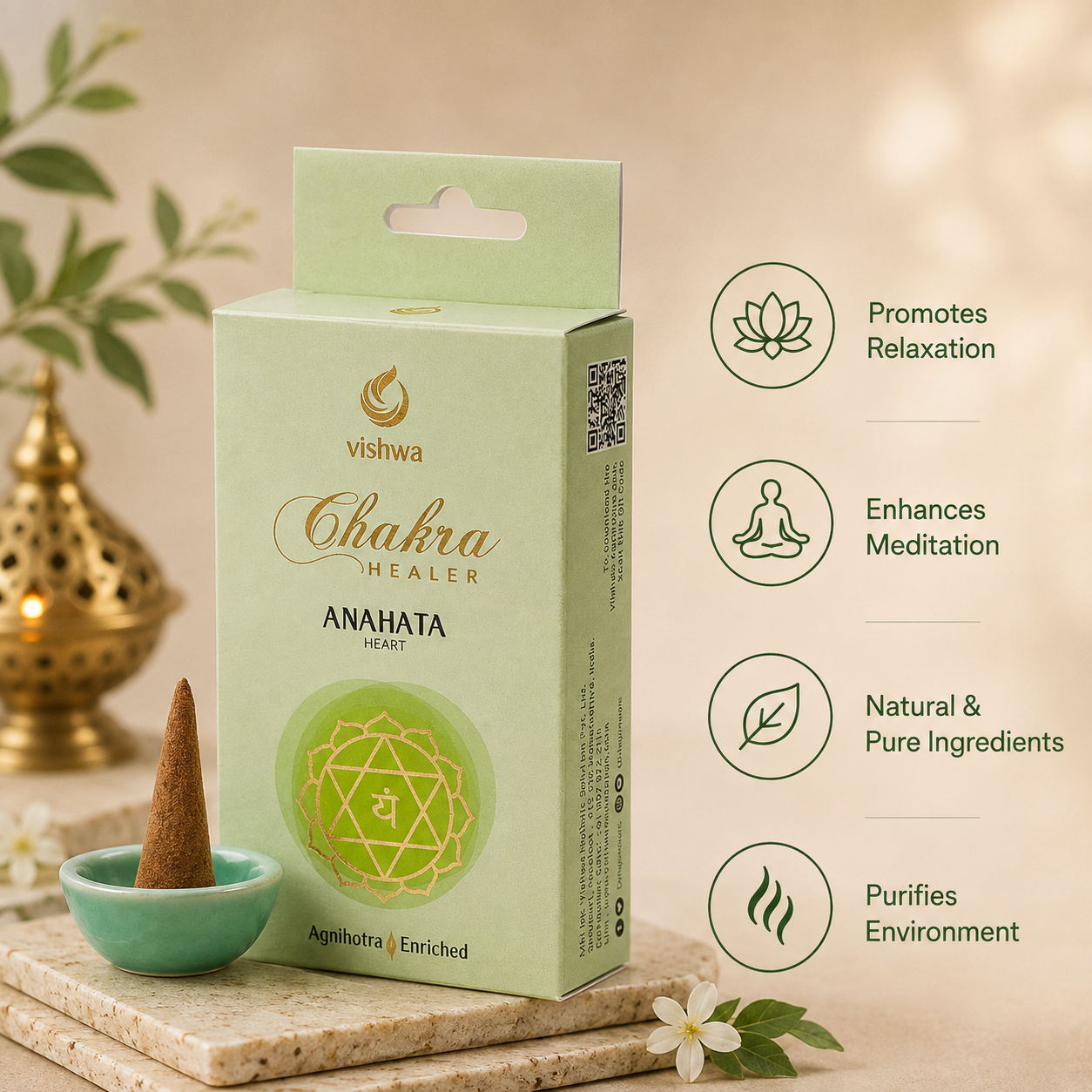 Chakra Healer Incense Cones - Anahata 4