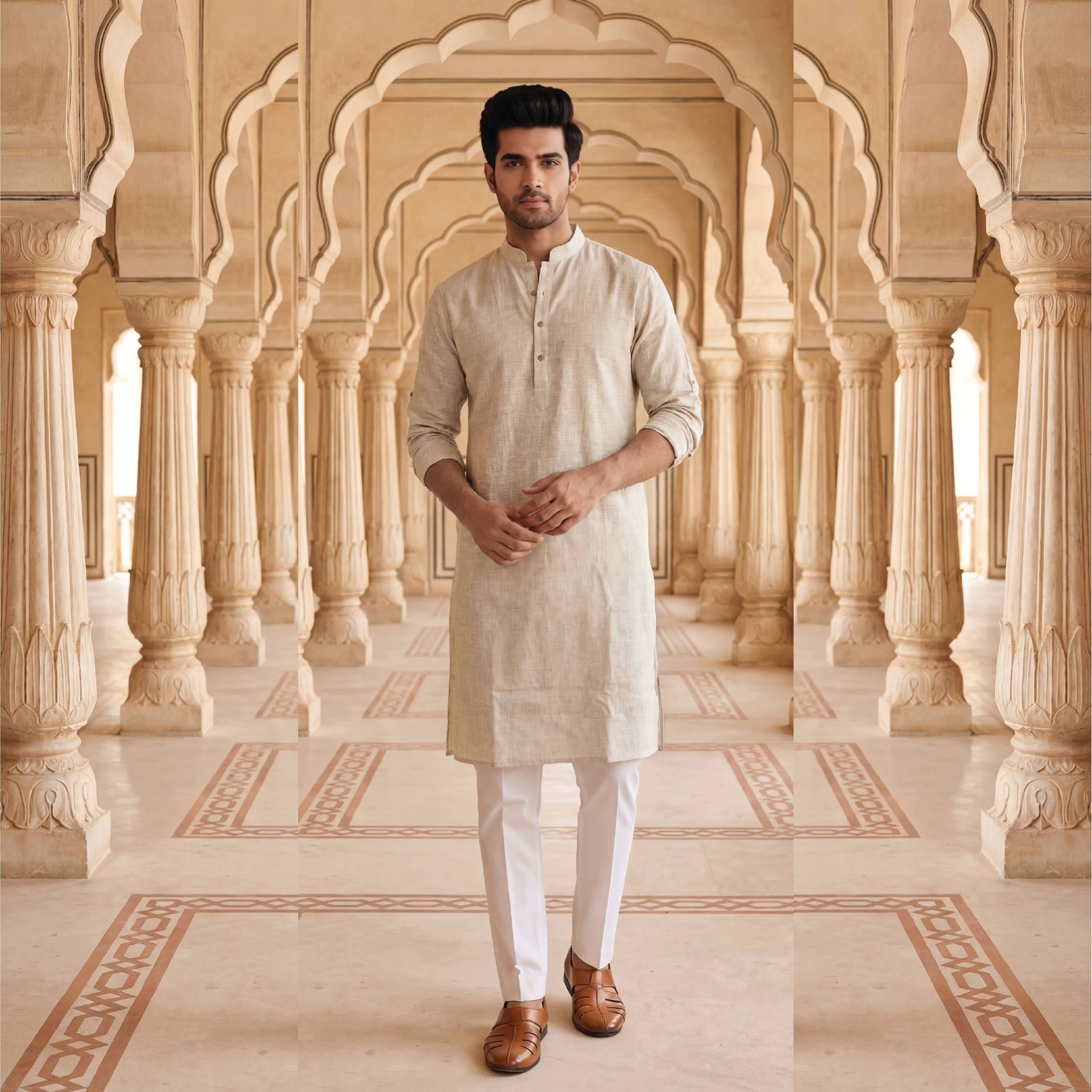 Honey Gold - Men's Long Kurta