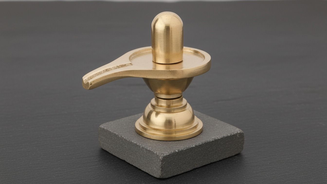 The Serene Brass Shivling (small)  4