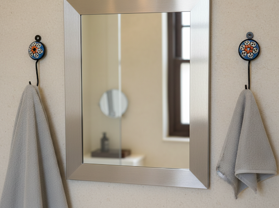 Handcrafted Round Shaped Blue Ceramic Wall Hook  3