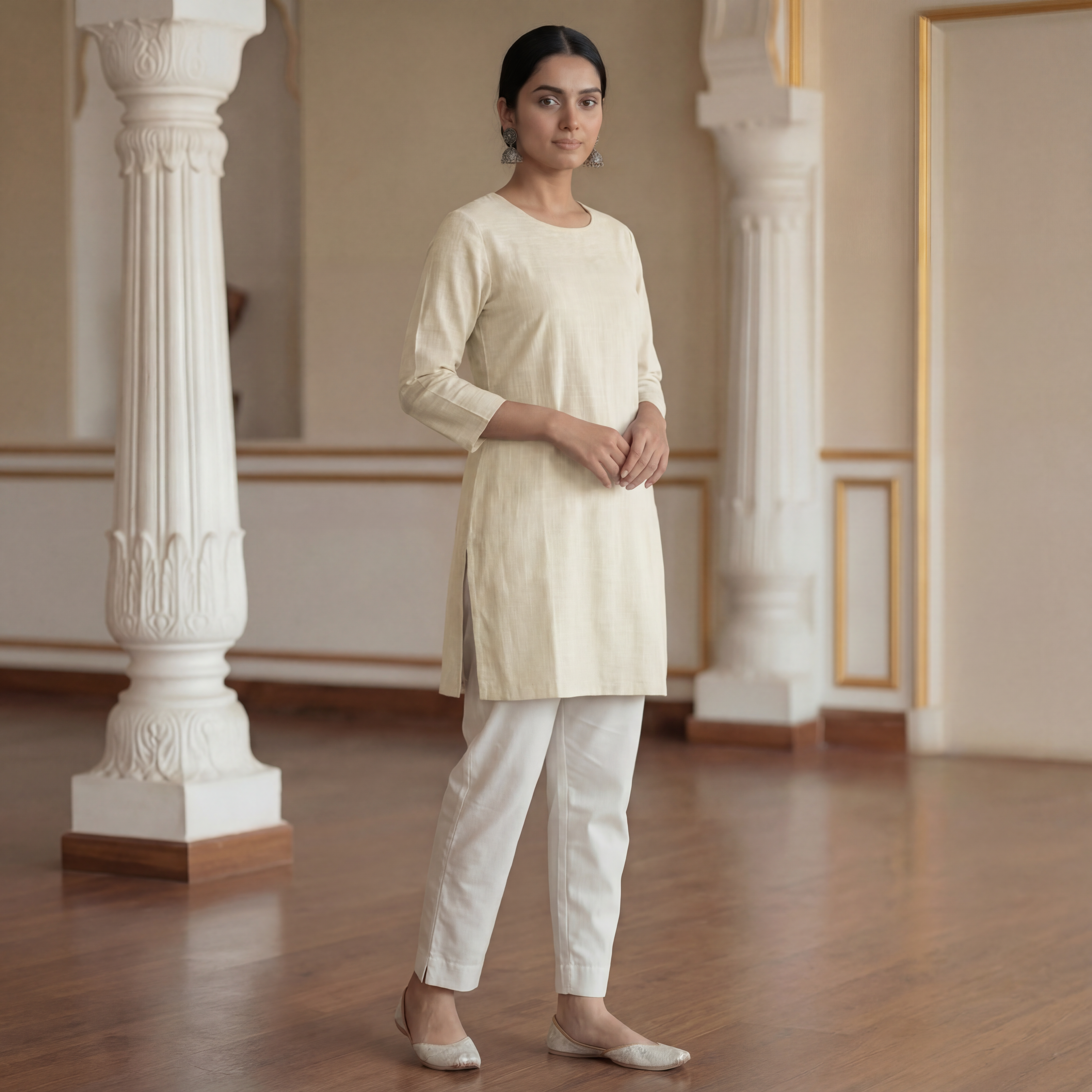  Lemon Yellow - Women’s Short Kurta  2