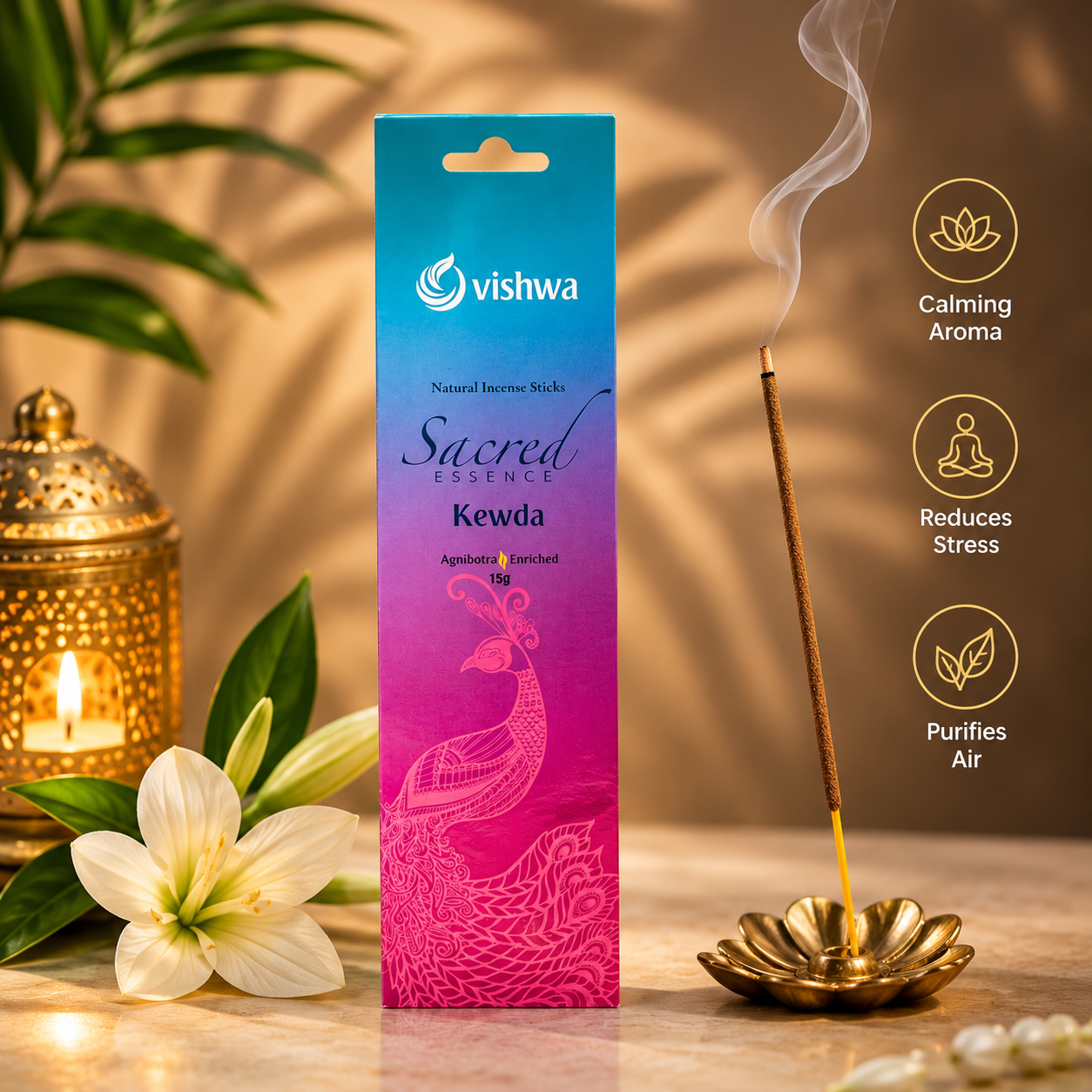 Sacred Essence Incense Sticks - Kewda 3
