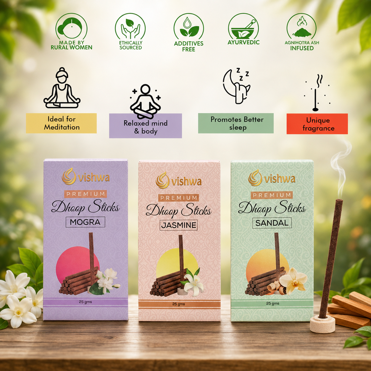 Dhoop Sticks Bundle - Prayer - ( Guggal + Sandal + Havan ) 4