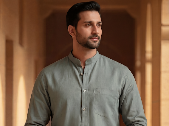 Men's Shirt- Pistachio Green  2