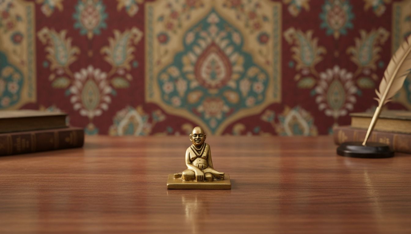 Brass Shree Swami Samarth Idol ( Seated pose ) 2